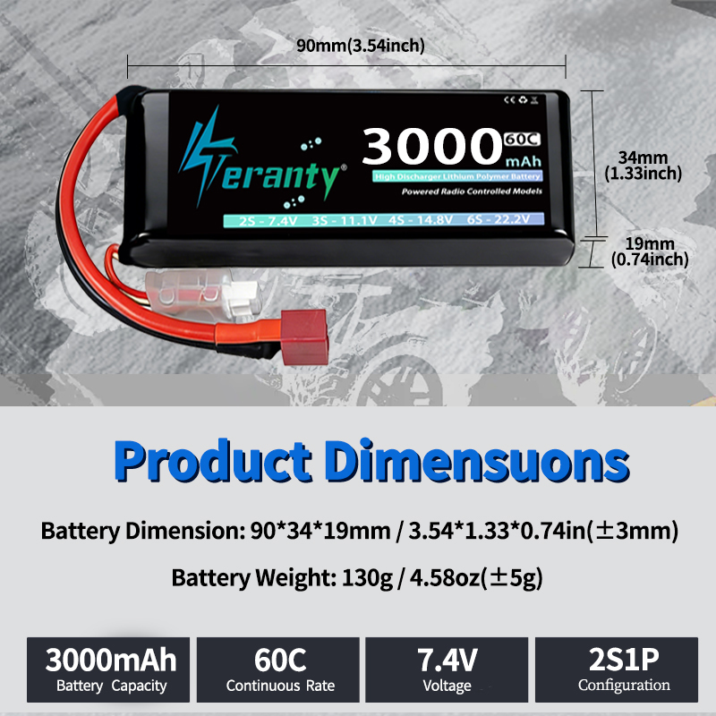 Batterie Lipo TERANTY 2S 3000m - Rc Hobby Rc avis et prix
