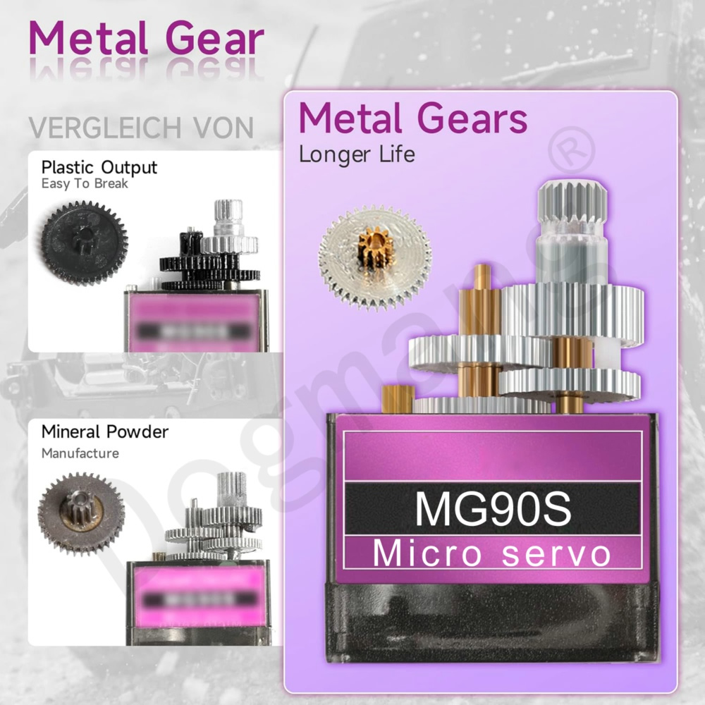 MG90S Servo 1/2/4/10/20/50 piè - Servo Metal Gear avis et prix