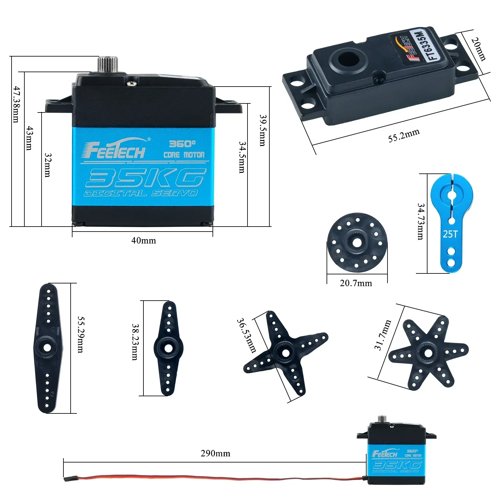 Feetech FT6335M moteur de serv - Servo Metal Gear avis et prix