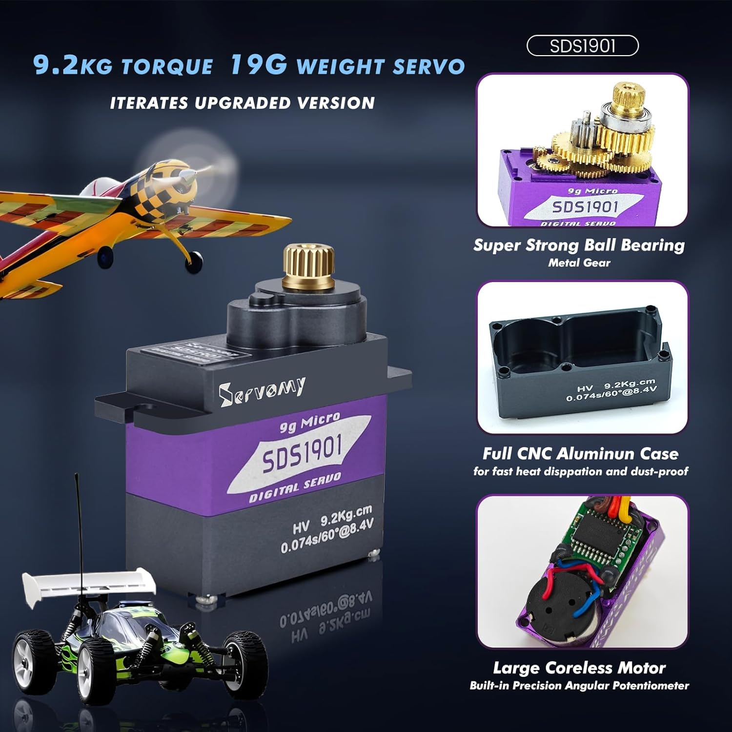 SERVOMY-SDS1901 numérique 9G M - Servo Metal Gear avis et prix